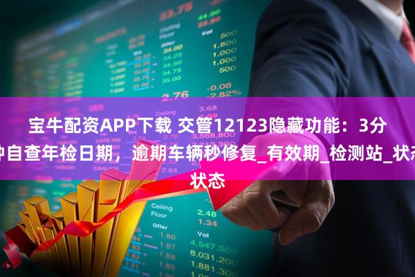 宝牛配资APP下载 交管12123隐藏功能：3分钟自查年检日期，逾期车辆秒修复_有效期_检测站_状态