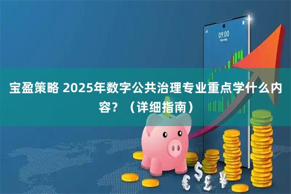 宝盈策略 2025年数字公共治理专业重点学什么内容？（详细指南）